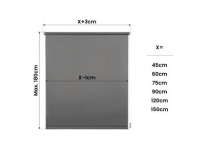 Estor STORESDECO (45 x 180cm - Poliéster - Branco)