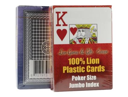 Jogar às cartas LION 100% plástico, Póquer