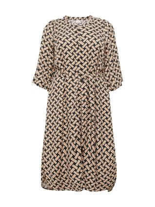 KAFFE CURVE Vestidos camiseiros 'Qing'  cana / laranja / preto / branco
