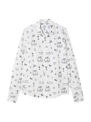 Desigual Camisa 'Frank'  preto / branco