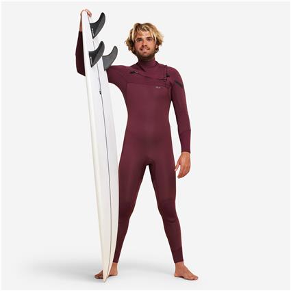 Fato de Surf 900 neoprene 4/3 mm Homem Bordeaux