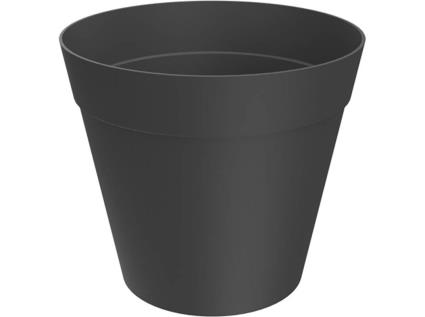 Vaso De Plástico Garden Star Preto Ø30cm