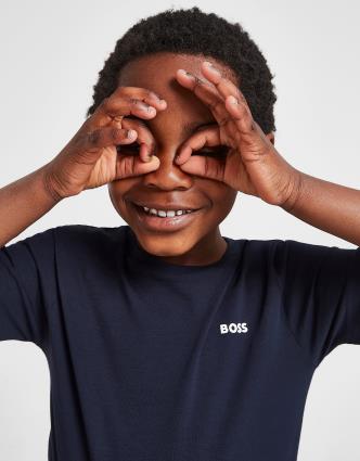BOSS T-Shirt Small Logo para Criança - Azul, Azul