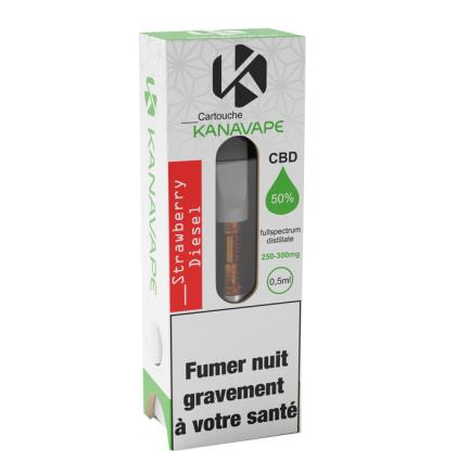 Cartucho Diesel Morango 50% CBD, 0,5 ml, 250 mg - Kanavape