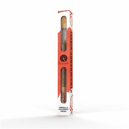 CBD Prerolls Morango Diesel, 50 mg CBD, 0,8 g - Flowrolls