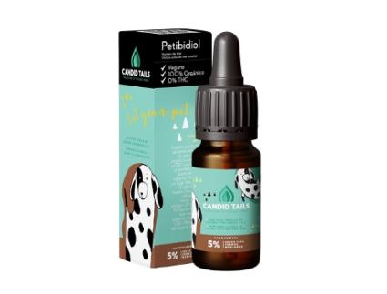 Petibidiol Óleo de CBD CANDIDTAILS para cães médios 500mg
