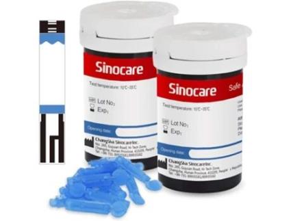 Tiras de Testes de Glicemia SINOCARE (50 Tiras)