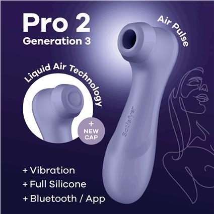 ESTIMULADOR PRO 2 GEN 3 SATISFYER COM CONNECT APP LILÁS