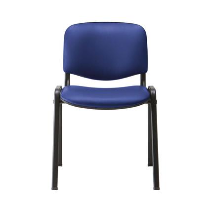 Cadeira de Visitante Visi Renna, Pele Sintética, Azul