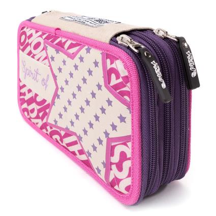 Estojo  USA Violet triplo (13,5x20x6,5cm)