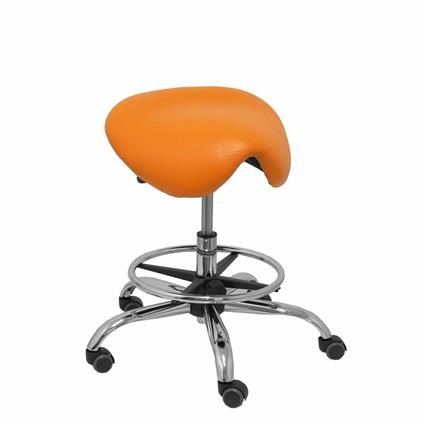 Taburete clinico Alatoz similpiel naranja