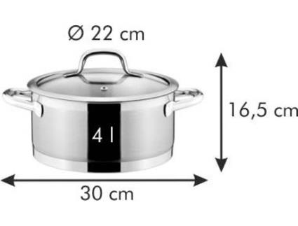 Tacho  President com tampa (22 cm -  4.0 l)