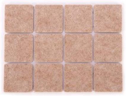 Protetores adesivos p/ móveis  Presto 25x25 mm (24un)