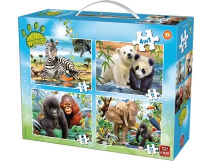Puzzle 2D  Animal World 4in1 Puzzle 2D (12 peças)