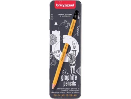 Lápis de Carvão  (Amarelo - 6 Unidades)