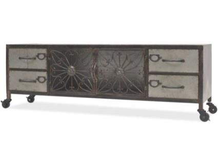 Móvel de TV  (120x30x40cm - Aço - Preto)