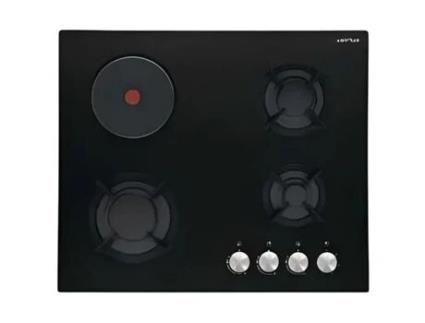 Placa de Gás e Discos Elétricos AIRLUX AV647HBK (Gás y Elétrica - 62 cm - Preto)
