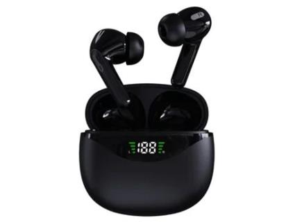 Auriculares Bluetooth True Wireless SENLIN com Exibição de Energia Led com Estojo de Carregamento Ipx5 À Prova D'Água Preto