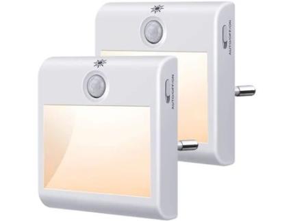 2 Pacotes de Luz Noturna MMINGY com Sensor de Movimento Lâmpada de Armário com 3 Modos de Iluminação