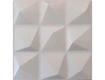 Painéis 3D ETERNAL PARQUET Para Teto Ou Parede 50X50X2Cm Branco 4 Modelos 20M2 de Almofadas