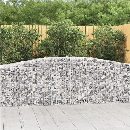 vidaXL Cestos gabião arqueados 9 pcs 400x50x80/100cm ferro galvanizado