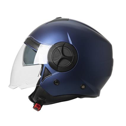 Capacete de motocicleta a jacto wayscral da visão urbana tamanho l viseira azul mate