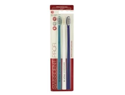 Escova de Dentes Branqueadora Swissdent Soft Marine Branco Verde Azul Escuro