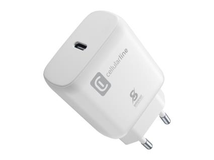 Carregador Casa Cellularline 25w P/samsung Branco Usb-type C