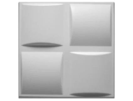 Painéis 3D ETERNAL PARQUET Para Teto Ou Parede 50X50X2Cm Branco 4 Modelos 20M2 de Cilindros