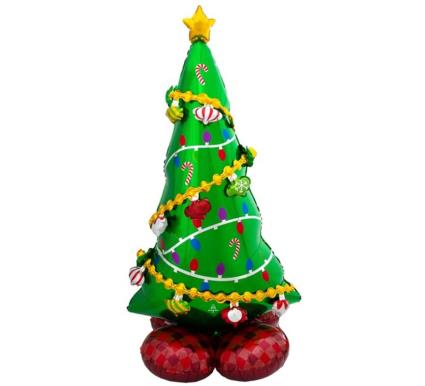 Árvore de Natal gigante com balão de folha de 78x149 cm