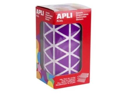 Autocolantes APLI em Rolo Triangular Ø20Mm Lilás