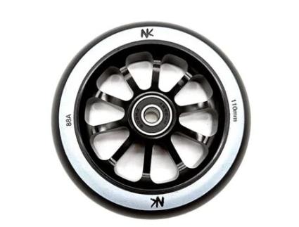 Roda Sport Nokaic 110 mm para Scooter Trotinete Freestyle, borracha preta e cinza, núcleo do raio