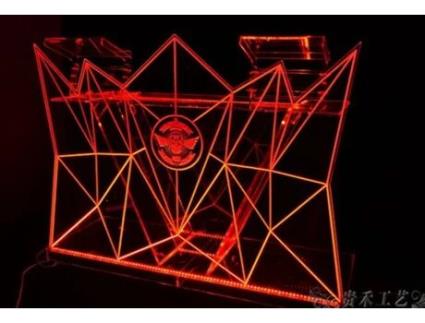 Móveis Comerciais de Acrílico Bar de Coquetéis Mesa com Iluminação Led[180X50X90Cm]