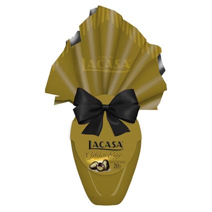 Ovo De Chocolate Lacasa Golden Eggs 170g