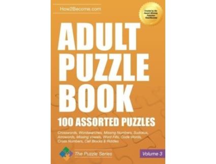 Livro adult puzzle book: 100 assorted puzzles - volume 3 de how2become (inglês)