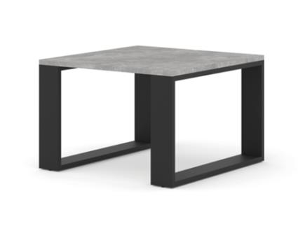 Mesa de Centro AKL FURNITURE PRIVATE Luca (Cimento e Preto - Madeira engenheirada - 60x60x40 cm)