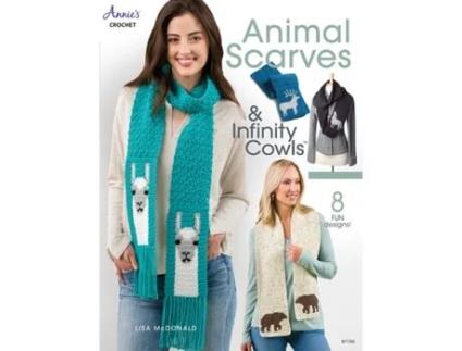 Livro animal scarves & infinity cowls de lisa mcdonald (inglês)