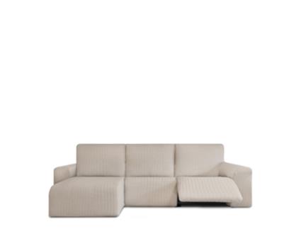 Capa para Sofá Chaise Longue Esquerda Bielástica EYSA (360 x 120 x 120 - Algodão - Bege)