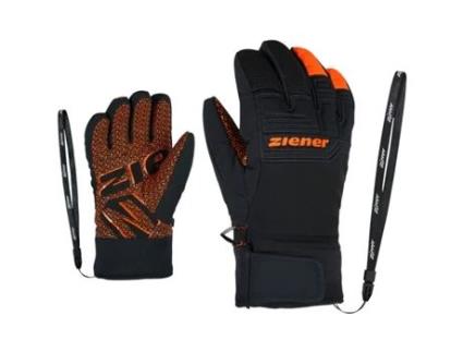 Luvas para Ski ZIENER (Criança Unissexo - Laranja - Tamanho 3)