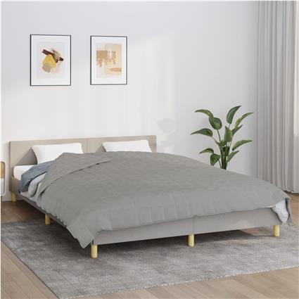 vidaXL Manta pesada 15 kg 220x230 cm tecido cinzento