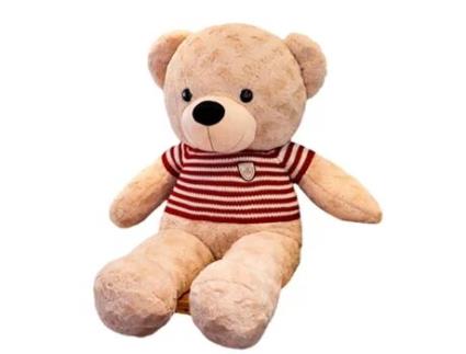 Peluche HXDZFX Ursinho de Pelúcia Casaco Vermelho Cor Clara 120 Cm