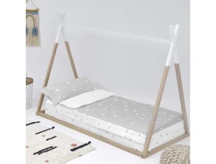 Saco Nórdico sem Encher HAPPYFRIDAY Little Star (105 x 200 cm - Algodão e Poliéster - Cinzento)