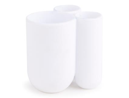 Copo para Escova de Dentes UMBRA Touch (Branco - 10x10x8cm)