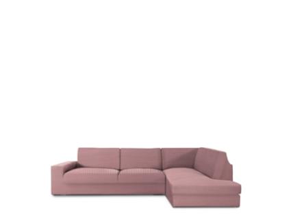 Capa para Sofá Chaise Longue Direta Bielástica EYSA (500 x 110 x 120 - Algodão - Rosa)