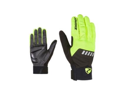 Luvas para Ciclismo ZIENER (Unissexo - Amarelo - Tamanho 9,5)