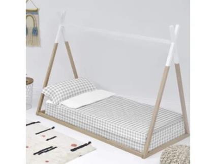 Saco Nórdico sem Encher HAPPYFRIDAY Vichy (90 x 200 cm - Algodão e Poliéster - Cinzento)