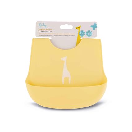 Babete Silicone Amarelo Baby Wells 1 un