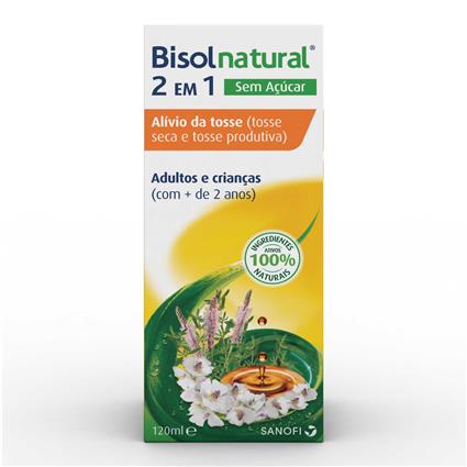 Bisolnatural Xarope 2 em 1 Sem Açúcar 120 ml