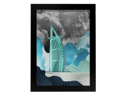 Póster Artemante NACNIC Pop. Ilustrações artísticas modernas de Burj Al Arab para decoração de interiores.