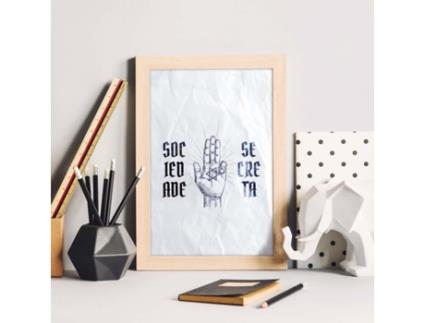 Póster NACNIC A Sociedade Secreta. com Ilustrações Mágicas e O Mundo Dos Ocultos.